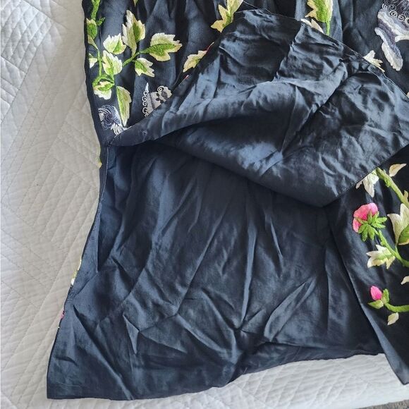 Jenny Lewis pure silk full heavy embroidery oriental tunic style cardigan - Picture 7 of 16